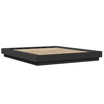 vidaXL Estrutura de cama 150x200 cm derivados de madeira preto