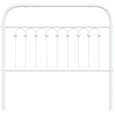 vidaXL Cabeceira de cama 100 cm metal branco