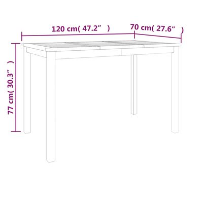 vidaXL 5 pcs conjunto de jantar p/ jardim madeira de teca maciça