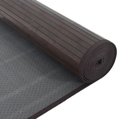 vidaXL Tapete retangular 80x300 cm bambu castanho-escuro