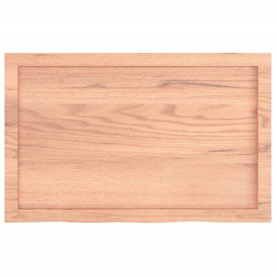 vidaXL Bancada p/ WC 80x50x(2-4) cm madeira maciça tratada castanho