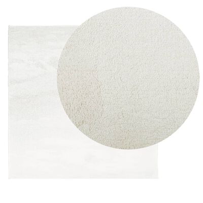 vidaXL Tapete de pelo curto OVIEDO 120x120 cm creme