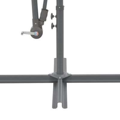 vidaXL Guarda-sol de jardim cantilever c/ poste alumínio 300 cm bordô