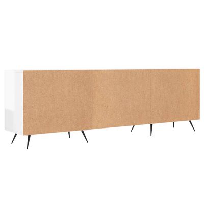 vidaXL Móvel de TV 150x30x50 cm derivados de madeira branco brilhante