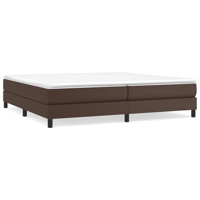 vidaXL Estrutura de cama 200x200cm couro artificial castanho