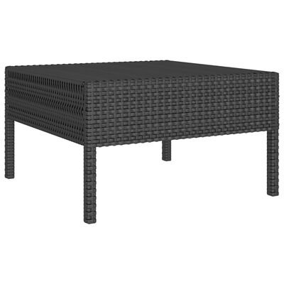 vidaXL 11 pcs conjunto lounge de jardim c/ almofadões vime PE preto