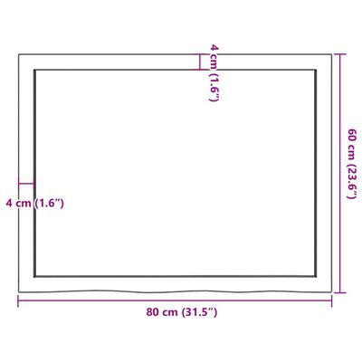 vidaXL Prateleira de parede 80x60x(2-4) cm carvalho tratado castanho