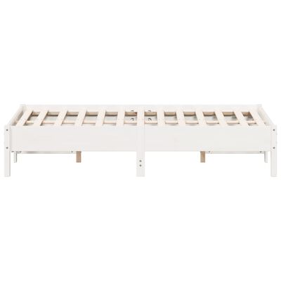 vidaXL Cama sem colchão 120x190 cm madeira de pinho maciça branco