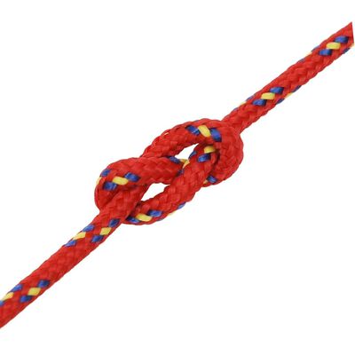 vidaXL Corda de barco 4 mm 500 m polipropileno vermelho