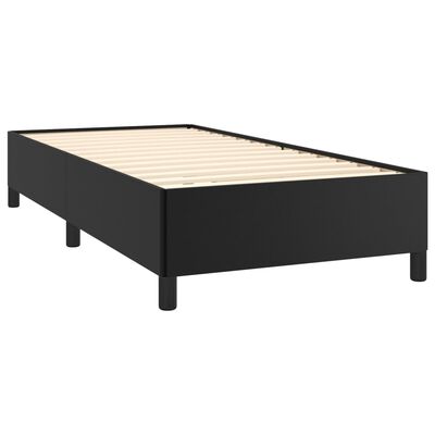 vidaXL Estrutura de cama 100x200 cm couro artificial preto