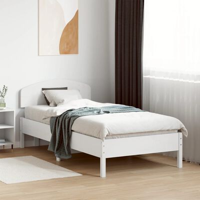 vidaXL Cama sem colchão 90x190 cm madeira de pinho maciça branco