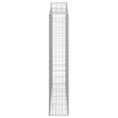 vidaXL Cestos gabião arqueados 2pcs 200x30x160/180cm ferro galvanizado