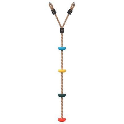 vidaXL Escada de corda de baloiçar com 4 discos p/ criança multicor