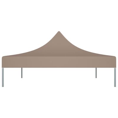 vidaXL Teto para tenda de festas 4x3 m 270 g/m² cinzento-acastanhado