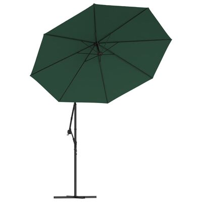 vidaXL Tecido de substituição p/ guarda-sol cantilever 350 cm verde