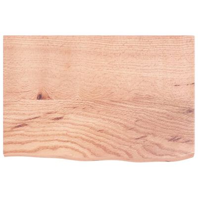 vidaXL Bancada p/ WC 60x40x2 cm madeira maciça tratada castanho-claro