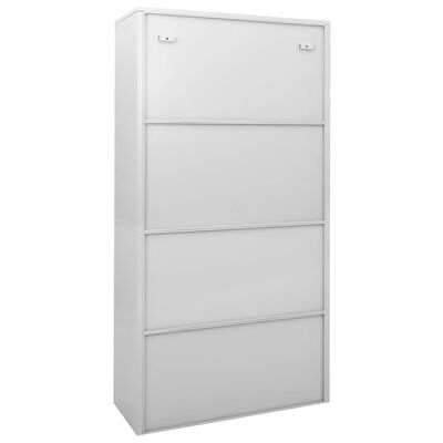 vidaXL Armário escritório porta deslizante 90x40x180cm aço cinza-claro