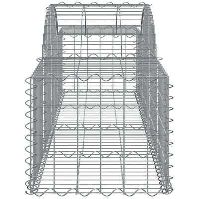 vidaXL Cestos gabião arqueados 9 pcs 200x50x40/60 cm ferro galvanizado