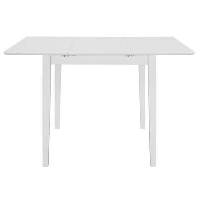 vidaXL Mesa de jantar extensível (80-120)x80x74 cm MDF branco