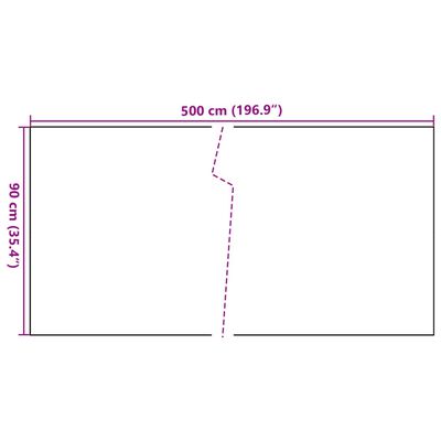 vidaXL Tela de varanda 500x90 cm vime PE branco