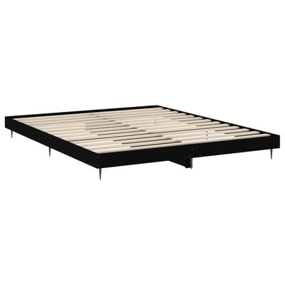 vidaXL Estrutura de cama 140x200 cm derivados de madeira preto