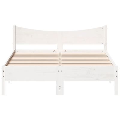 vidaXL Cama sem colchão 120x190 cm madeira de pinho maciça branco