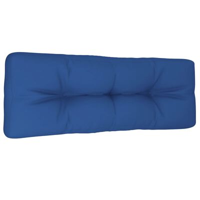 vidaXL Almofadão para sofá de paletes 120x40x12 cm tecido azul real