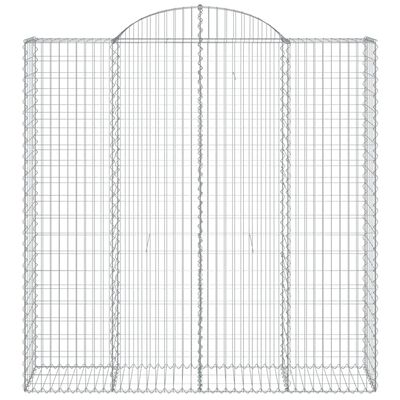 vidaXL Cestos gabião arqueados 14 pcs 200x50x200/220 ferro galvanizado