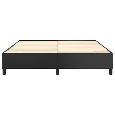 vidaXL Estrutura de cama 160x200 cm couro artificial preto