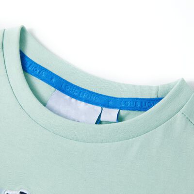 T-shirt infantil menta-claro 140