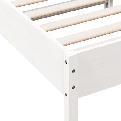 vidaXL Cama sem colchão 75x190 cm madeira de pinho maciça branco