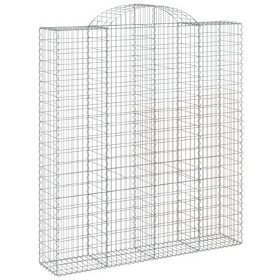 vidaXL Cestos gabião arqueados 11 pcs 200x50x220/240 ferro galvanizado