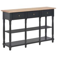 vidaXL Mesa consola 120x30x76 cm MDF preto