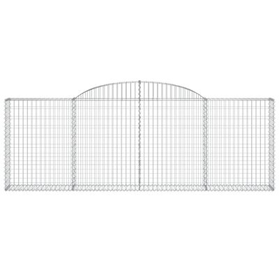 vidaXL Cestos gabião arqueados 13pcs 300x30x100/120 ferro galvanizado