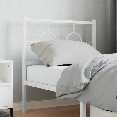 vidaXL Cabeceira de cama 75 cm metal branco