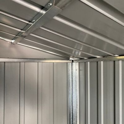 vidaXL Abrigo de jardim 191x725x198 cm aço galvanizado cinzento-claro