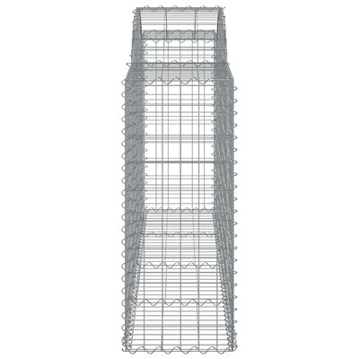 vidaXL Cestos gabião arqueados 7pcs 200x50x100/120cm ferro galvanizado