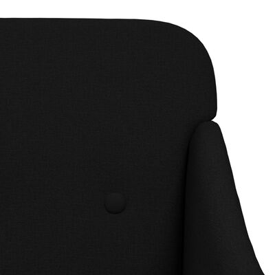 vidaXL Cadeira com apoio de braços 63x76x80 cm tecido preto