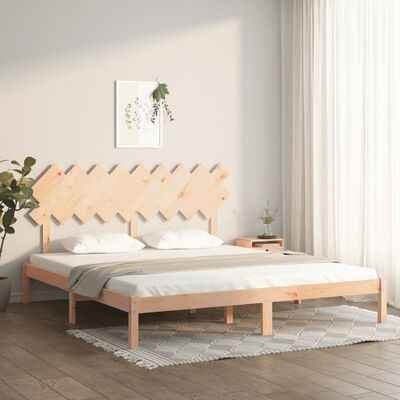 vidaXL Estrutura de cama 180x200 cm super king madeira maciça