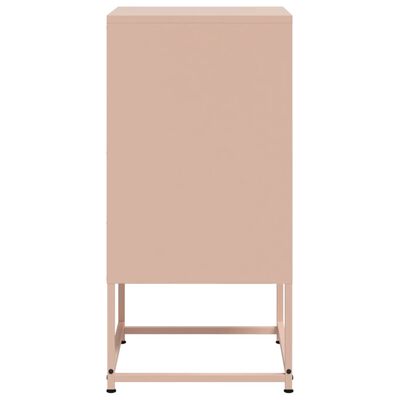 vidaXL Mesa de cabeceira 36x39x78 cm aço rosa