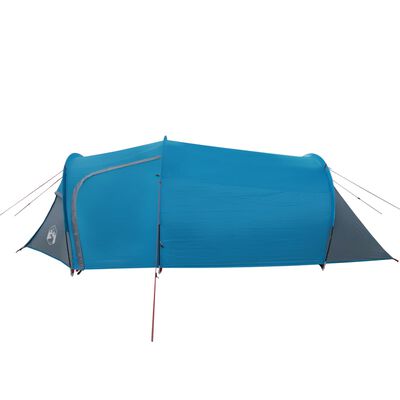 vidaXL Tenda de campismo p/ 4 pessoas 360x135x105 cm tafetá 185T azul