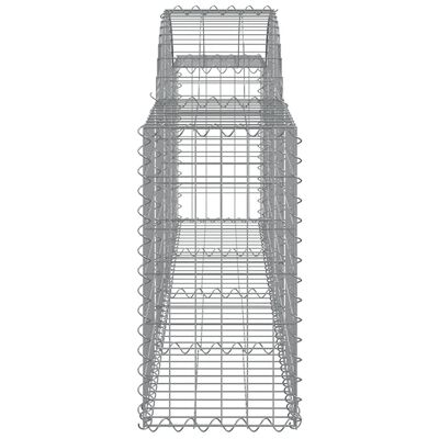 vidaXL Cestos gabião arqueados 9 pcs 200x30x60/80 cm ferro galvanizado