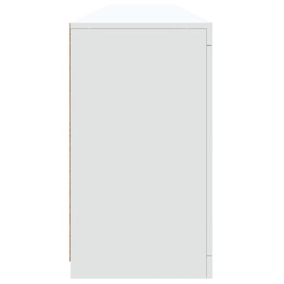 vidaXL Aparador com luzes LED 202x37x67 cm branco