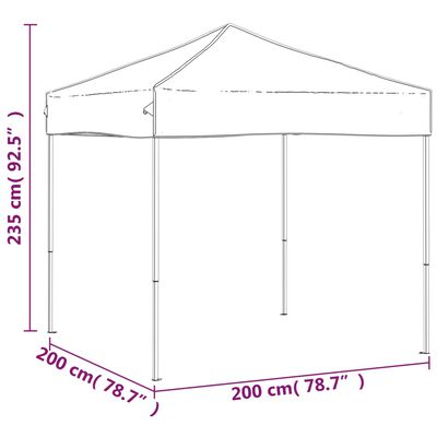 vidaXL Tenda para festas dobrável 2x2 m antracite