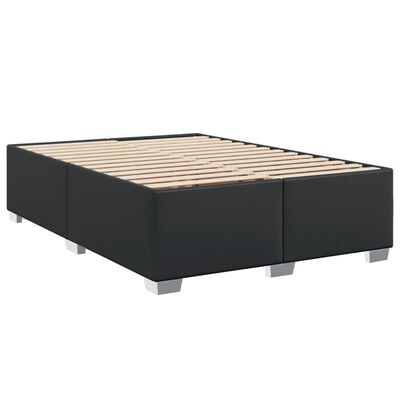 vidaXL Estrutura de cama 160x200 cm couro artificial preto