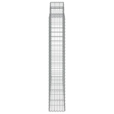 vidaXL Cestos gabião arqueados 15 pcs 200x50x180/200 ferro galvanizado