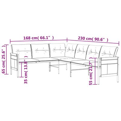 vidaXL 2 pcs conjunto de jantar para jardim aço antracite