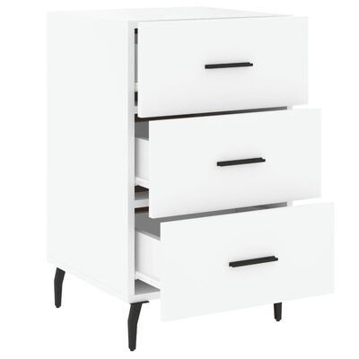 vidaXL Mesa de cabeceira 40x40x66 cm derivados de madeira branco