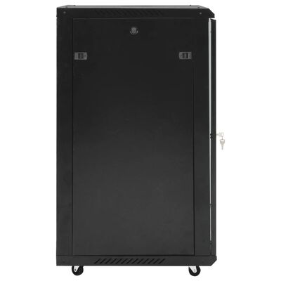 vidaXL Armário bastidor 15U 19" IP20 60x60x100 cm preto