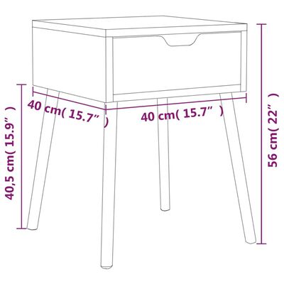 vidaXL Mesas de cabeceira 2 pcs derivados madeira cinza cimento